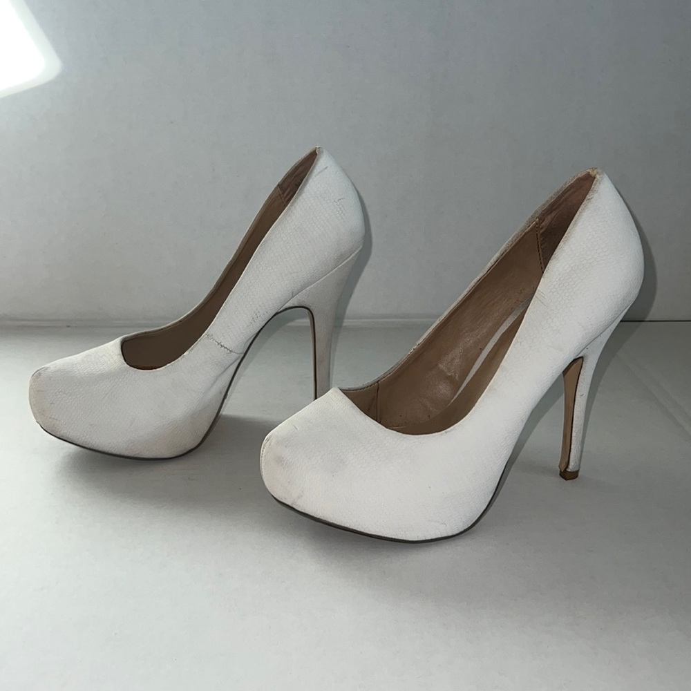 White Mix No.6 Heels